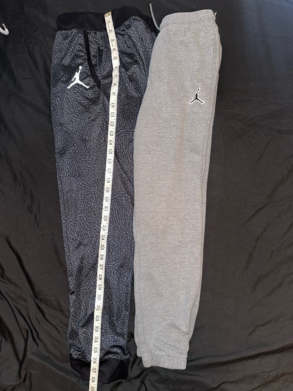 Jordan Kids Black Patterned & Gray Jogger Sweatpants
